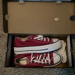 Converse Women's Sneakers in Red and White